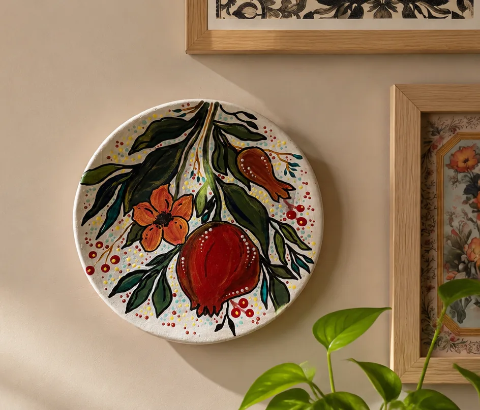 Hand Painted Terracotta Wall Plates