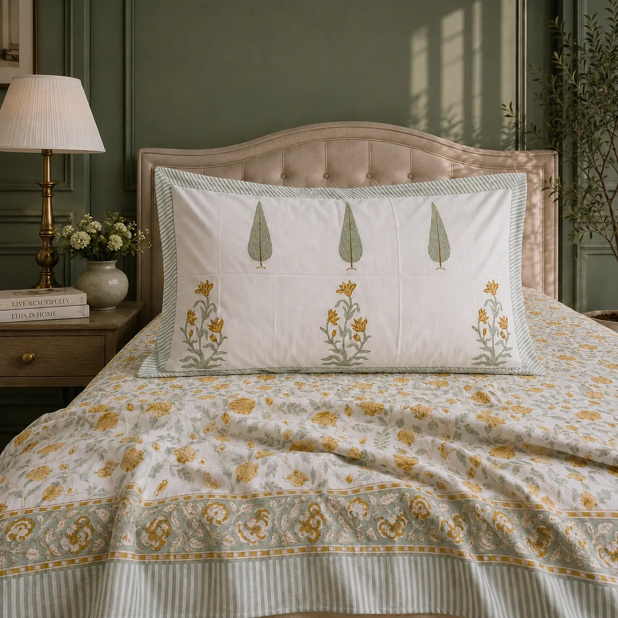 Hand Block Printed bedsheets