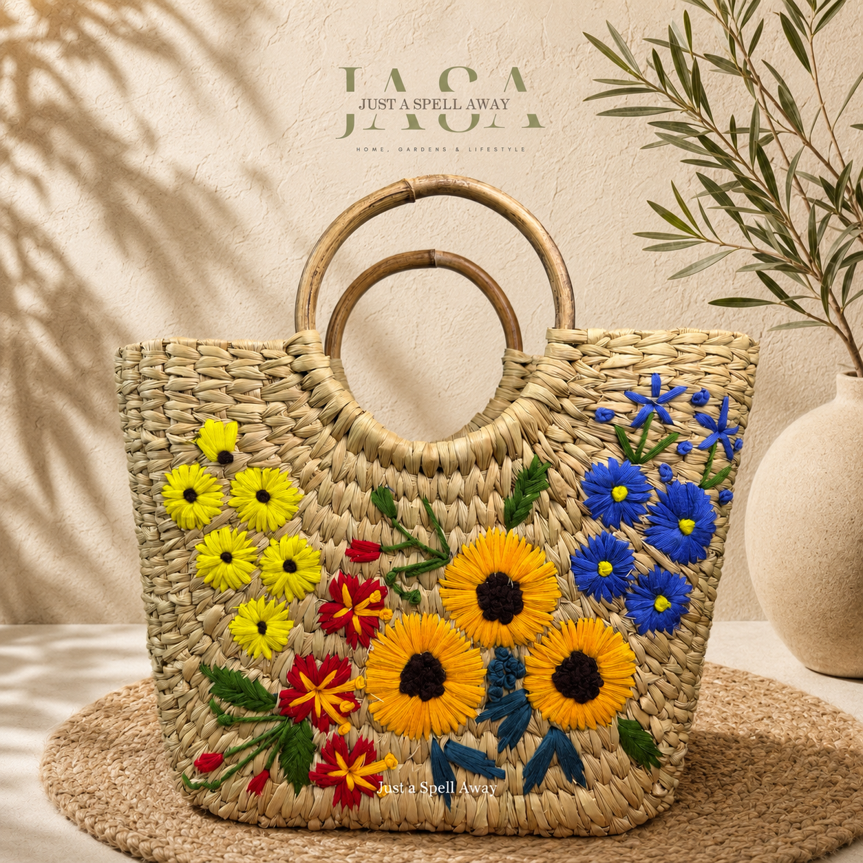 Reed Grass V Style Handbag - Sunflower Garden