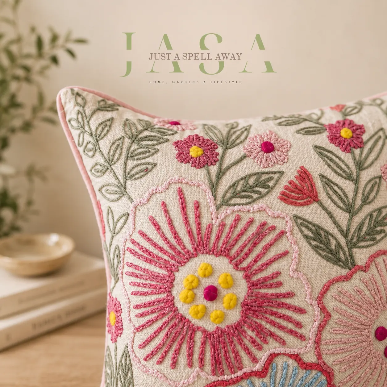 Petaline Embroidered Cushion Covers