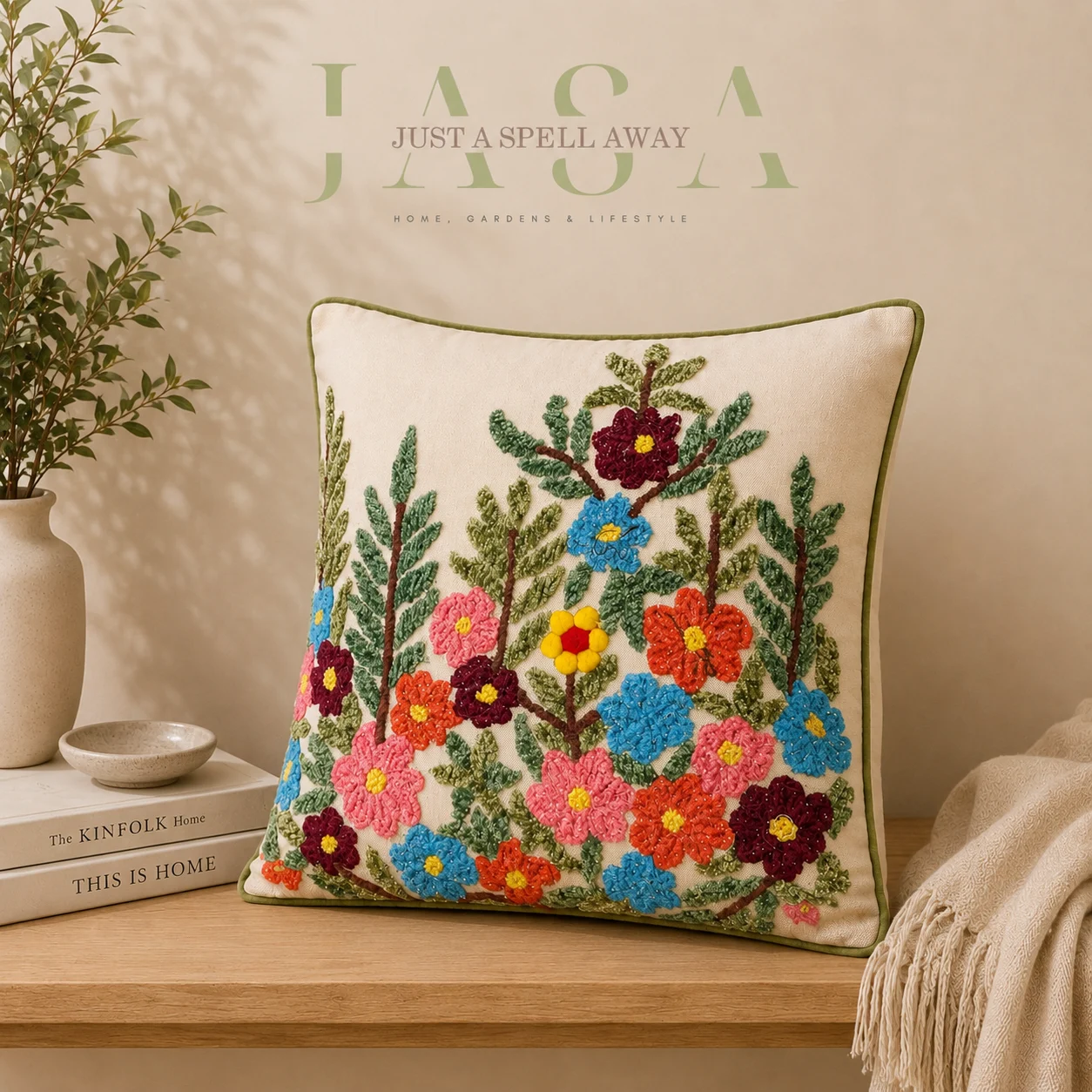Secret Garden Bliss Embroidered Cushion Covers