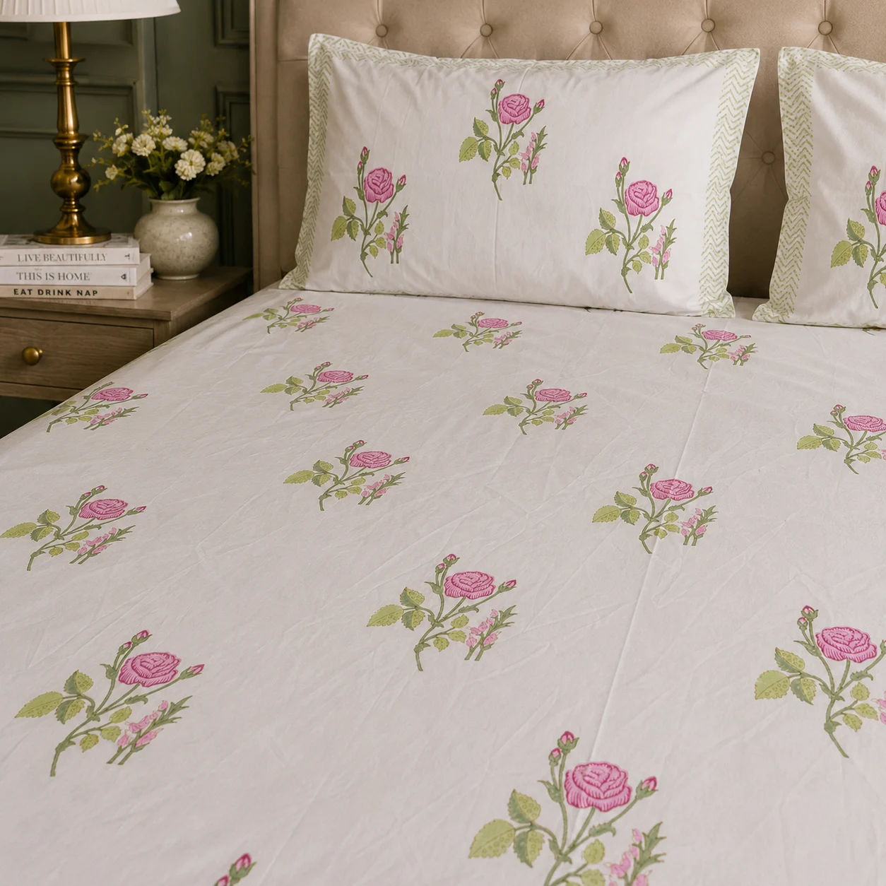 Gulaab Percale King Bedsheet