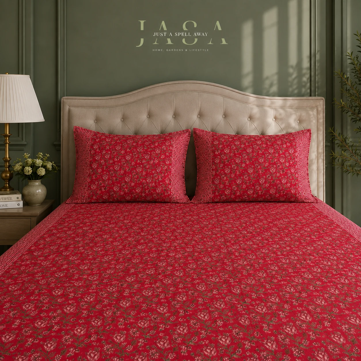 Rangmanch Red King Bedsheet