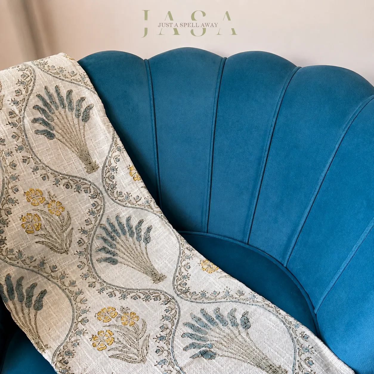 Cotton Jute Sofa Throw - Firangi Bageecha