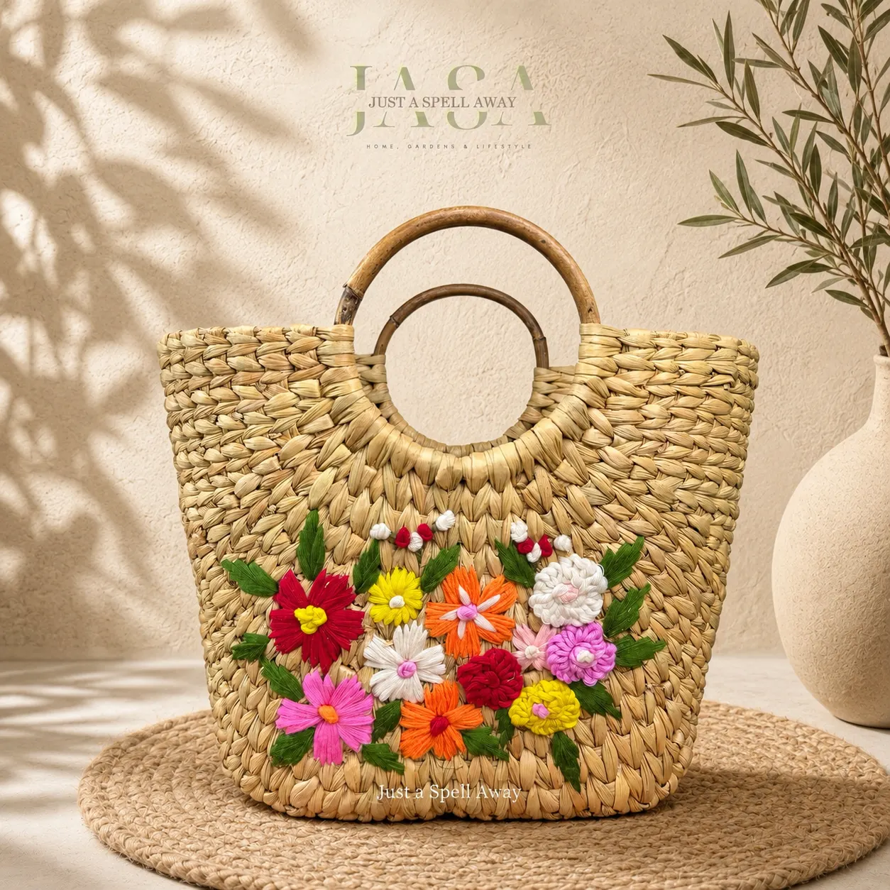 Reed Grass V Style Handbag - Floral Bouquet