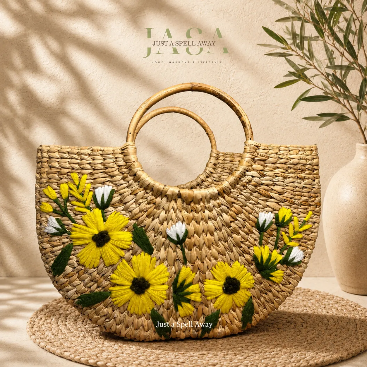 Reed Grass U Style Handbag - Yellow
