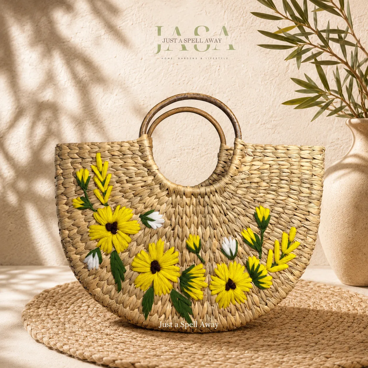 Reed Grass U Style Handbag - Yellow Sunshine